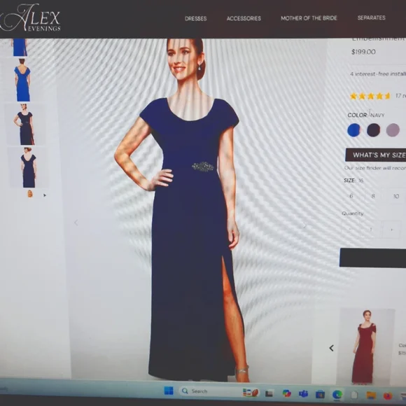 sachin and babi light blue dress Navy Bridesmaid Dress Velvet Size Medium main image 0